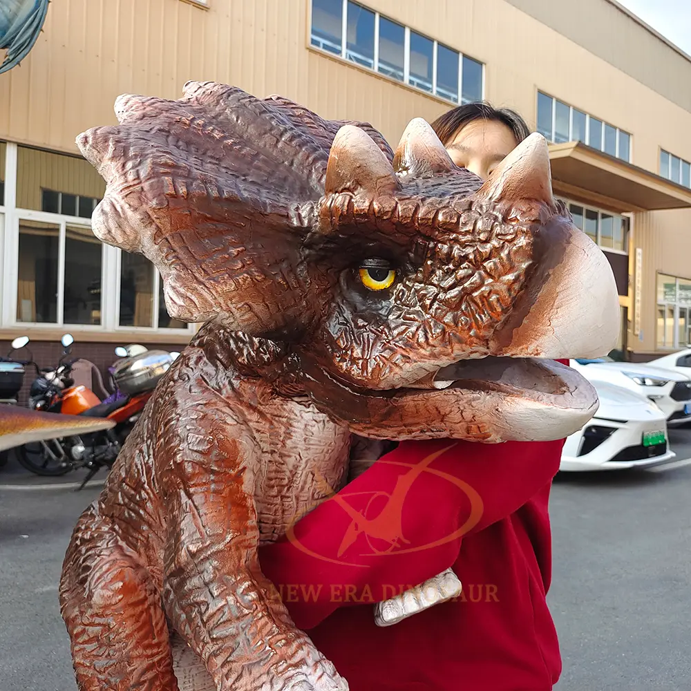 Christmas Gift Dinosaur Animatronic Hand Puppet For Kids Baby Dinosaur For Sale