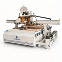 Centre de routeur CNC ATC robuste pour le bois, avec magazine à 12 outils, modèle 1530, table à vide pour la découpe de panneaux en MDF et contreplaqué