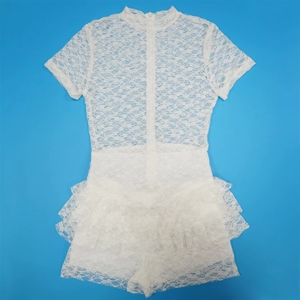 Moda Estate 2026: <span class=keywords><strong>Tuta</strong></span> e Pagliaccetto da Donna <span class=keywords><strong>in</strong></span> <span class=keywords><strong>Pizzo</strong></span> Sexy Unico di Alta Qualità con Maniche Corte - Collezione Boutique - Product Image 2