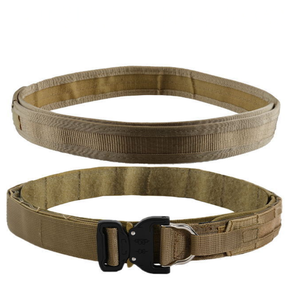 เข็มขัดยุทธวิธี GB00306 โพลีเอสเตอร์ ไนลอน สีดำ สีกากี สีเขียว ระบายอากาศได้ดี 2 ชั้น พร้อมห่วงเกี่ยวสำหรับกู้ภัยและการต่อสู้ - Product Image 4