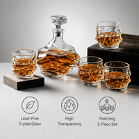 Set de Regalo de Piedras de Whisky para Hombre, Caja de Cristal Única con 8 Piedras de Granito para Enfriar Whisky, Vaso de Chupito