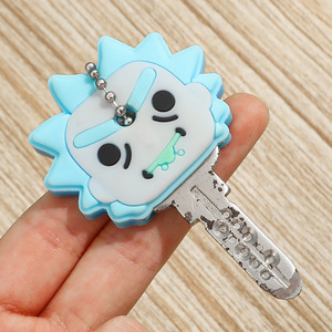 Cover per Chiavi in Silicone a Tema Rick e <span class=keywords><strong>Morty</strong></span>, Custodia Protettiva Creativa, Portachiavi Pendente per Studenti - Product Image 3