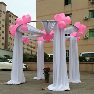 Portable telescopic <b>backdrop</b> <b>stand</b> pipe and drape curtains for wedding party - Product Image 4