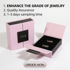 Boîte à <span class=keywords><strong>bijoux</strong></span> de luxe en forme de livre à double ouverture magnétique, élégante boîte de rangement <span class=keywords><strong>pour</strong></span> colliers et bracelets, emballage cadeau <span class=keywords><strong>pour</strong></span> <span class=keywords><strong>bijoux</strong></span> - Product Image 2