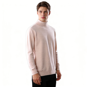 <span class=keywords><strong>Pull</strong></span> <span class=keywords><strong>col</strong></span> roulé <span class=keywords><strong>beige</strong></span> pour homme – Essentiel, Premium, 100 % Coton, Chaud et Confortable - Product Image 1