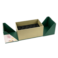 Boîte rigide de luxe personnalisée avec revêtement UV sélectif et dorure à chaud, emballage cadeau pliable gaufré, impression 4 couleurs, boîte à bijoux pour fleurs éternelles