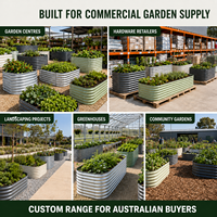 Kit de Jardinière Modulaire Surélevée en Acier Galvanisé Ondulé pour Légumes, Fabrication OEM, Vente en Gros, Usine Australie