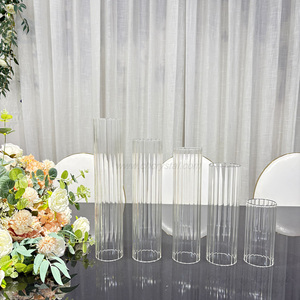 Portacandele in Vetro Economico Personalizzabile all'Ingrosso, Tubo Aperto per Candelabri in Cristallo, Decorazione Casa - Product Image 5