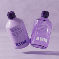 Emballage pour soins de la peau, grandes bouteilles en PET plastique de 300 ml et 500 ml, givrées, pour gel douche et lotion, avec bouchon pompe