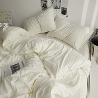 Housse de couette super douce ensemble de draps 4 pièces ensemble de draps confortables respirants et rafraîchissants pour femmes, hommes, enfants, adolescents, garçons et filles
