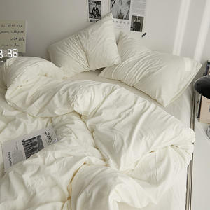 Housse <span class=keywords><strong>de</strong></span> <span class=keywords><strong>couette</strong></span> super douce ensemble <span class=keywords><strong>de</strong></span> draps 4 pièces ensemble <span class=keywords><strong>de</strong></span> draps confortables respirants et rafraîchissants pour femmes, hommes, enfants, adolescents, garçons et filles - Product Image 3