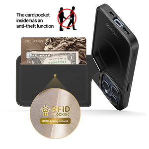 Funda Trasera DUX DUCIS Serie Rafi <span class=keywords><strong>II</strong></span> para <span class=keywords><strong>iPhone</strong></span> 15 16 <span class=keywords><strong>Pro</strong></span> <span class=keywords><strong>Max</strong></span>, Carga Inalámbrica, Ranura para Tarjetas de Cuero, Funda para Teléfono <span class=keywords><strong>iPhone</strong></span> 16 <span class=keywords><strong>Pro</strong></span> - Product Image 4