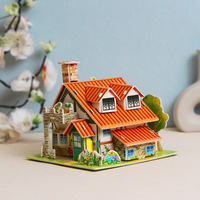Puzzle 3D en papier, cadeau DIY pour enfants, modèle de maison fait main pour la maternelle, jouet éducatif pour l'éducation précoce