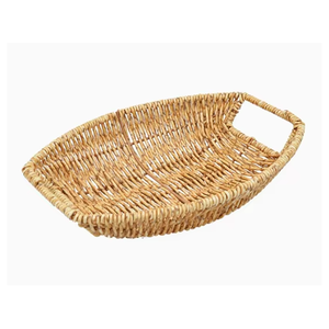 Cesti Portaoggetti Boho Fatti a Mano a Forma di Barca in Paglia, Plastica, Rattan Intrecciato per Pane, Frutta e Picnic, per Cucina e Tavolo da Pranzo - Product Image 6