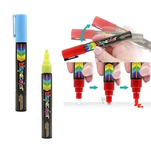 Marcadores de arte com ponta regular de bala de 5 mm para escrever ou desenhar em giz de vidro marcadores mágicos de giz líquido