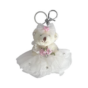 Peluche forma di orso bambole borsa ciondoli coppia ciondoli portachiavi peluche materiale zaino ciondolo regalo per ragazze - Product Image 5