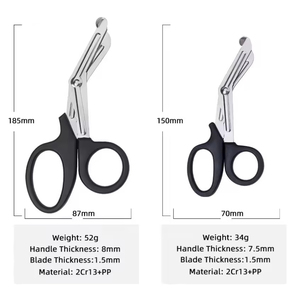 Ciseaux à pansements multi-usages en acier inoxydable médical de haute qualité, longueur 15 cm, ciseaux d'urgence pour traumatismes - Product Image 2