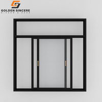 Ventanas Corredizas de Doble Acristalamiento con Marco de Aluminio Negro de Alto Impacto y Diseño Moderno GS para Villas