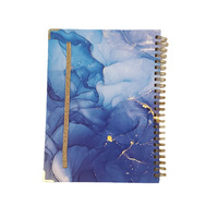 2024 A5 cahier à reliure spirale personnalisé imprimé tissu papier Agenda planificateur pour quotidien mensuel Journal Note Journal caractéristiques