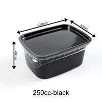 Échantillon Stock 150ml 250ml Emballage alimentaire à emporter Boîte à collation en plastique jetable micro-ondable