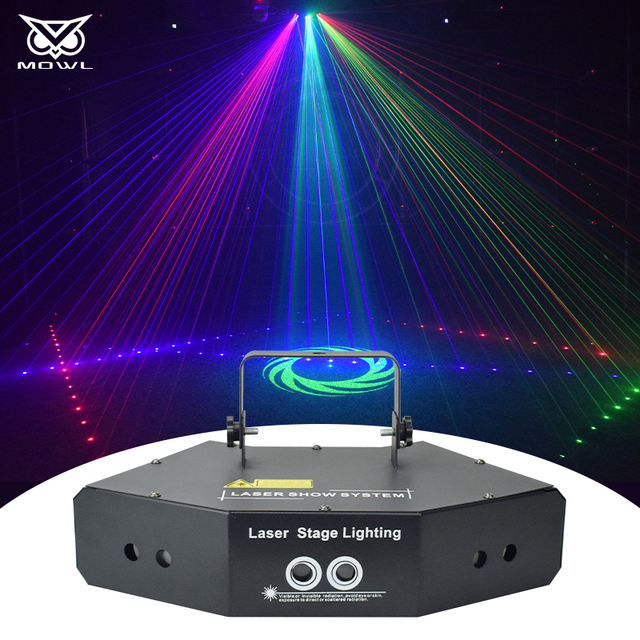 6 Lens Sector DMX512 RGB Full Color Scan Laser Light for Disco DJ Party Disco KTV Bar Club