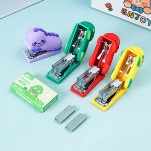 Mini Dinosaur Stapler Set 246 Staples Portable Office Student Use - Product Image 2