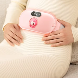 Cinturón de Masaje Vibratorio con Calor para el Dolor Menstrual, Compresa Caliente, Control de Velocidad y Tiempo, Masajeador Abdominal - Product Image 1