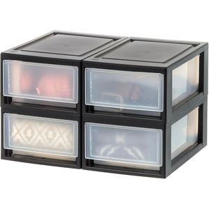 Stackable <b>Storage</b> <b>Drawer</b> Plastic Bin <b>Drawers</b> with Handles Organize Clothes in Closet - Product Image 1