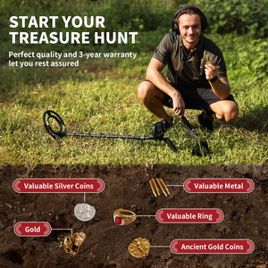 वयस्कों के लिए पेशेवर उच्च सटीकता और संवेदनशीलता उन्नत धातु डिटेक्टरों बड़ा एलसीडी डिस्प्ले उन्नत डीएसपी चिप 10 "का तार - Product Image 6