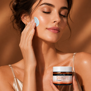 Crema Facial con Péptidos y Logotipo Personalizado, Matrixyl 3000 GHK-Cu SNAP-8, Crema Nutritiva Profunda, Hidratante, Refuerza la Barrera Cutánea, para el Cuidado de la Piel Seca - Product Image 1