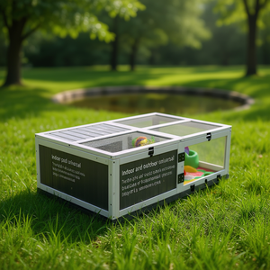 Upgrade 43 In Wooden Reptile Cage Waterproof Rectangle Modern Indoor Outdoor Small Animal <b>Turtle</b> <b>House</b> - Product Image 2