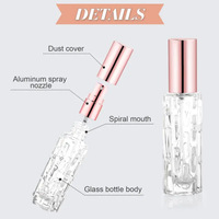 Flacon roll-on de luxe en verre losange, distributeur de parfum et d'huiles essentielles 10 ml, accessoire de beauté portable exquis