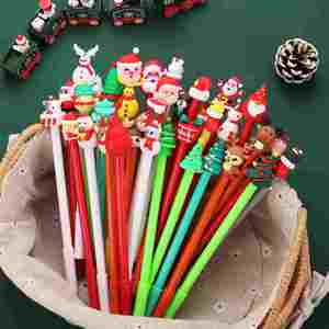 Christmas Plastic Gel <b>Pens</b> with logo Custom <b>Pen</b> Santa's Reindeer Suitable As a Gift for Children Ballpen Wholesale Ballpoint <b>Pen</b> - Product Image 1