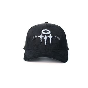 Nuovo Design Cappellino in Camoscio con Motivo Croci di Gesù Personalizzato Ricamo 3D Fodera in Raso Strass Cappello da Baseball Personalizzato con Logo - Product Image 1