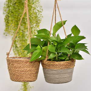 Cesta de Almacenamiento Tejida de Paja Sintética, Decorativa, Tipo Mimbre, para Macetas, al Precio Más Bajo de Fábrica - Product Image 2
