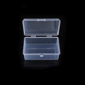 Rectangular Transparent Plastic Storage Box 9.2x6.2x2.8 Cm With Lid For Screws Parts Keys Office Organizer - Product Image 2