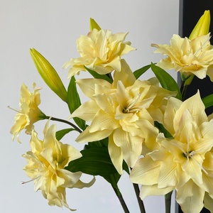 Wedding Home Decor Real Touch <b>Flowers</b> Realistic <b>Artificial</b> <b>Lilies</b> Natural-Like Moisturizing Plastic <b>Flowers</b> - Product Image 6