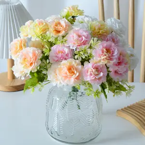 Simulation Hibiskus-Rosenstrauß europäischer Stil Heim Hochzeitsdekoration Fotografie Requisiten Ornamente künstliche kleine Blume