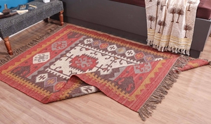 Alfombra de yute de lana Kilim Runner, escalera clásica colorida bohemia de Yute natural tejida a mano, alfombra Bohemia vintage alfombra de yute tejida a mano - Product Image 3