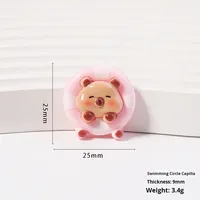Dessin animé Capybara résine accessoires écologiques mignon plage réfrigérateur aimants porte-clés bricolage crème colle coque de téléphone autocollants