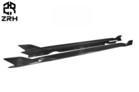 Nouvelles jupes latérales et lèvres de pare-chocs en fibre de carbone style SQ pour BMW Série 4 G22 2021-2023 – Protection et décoration à visser