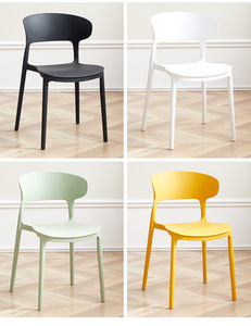 Sillas de Comedor Convertibles de Plástico con Respaldo Grueso, Diseño Moderno y Sencillo, para Hogar, Comercio, Restaurante, Estilo Nórdico, <span class=keywords><strong>Silla</strong></span> de Maquillaje de PP - Product Image 6