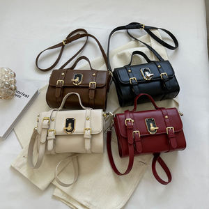 Sacs à bandoulière classiques pour femmes, couleur unie, boucle de fermeture - Product Image 3