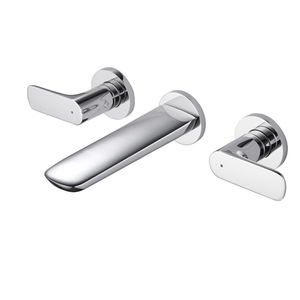 Full Brass Concealed Double Handle Faucet Built-in Wall-mounted Home Cold and Hot Water Counter <strong>Top</strong> Basin <strong>Tap</strong> - Product Image 5