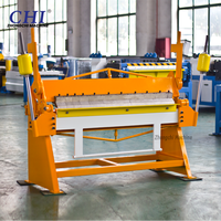 Machine à plier les bords manuelle CHI, modèle WH06-2x1300, pour tôles fines, ventilation de conduits carrés, acier inoxydable 0,6-2 mm