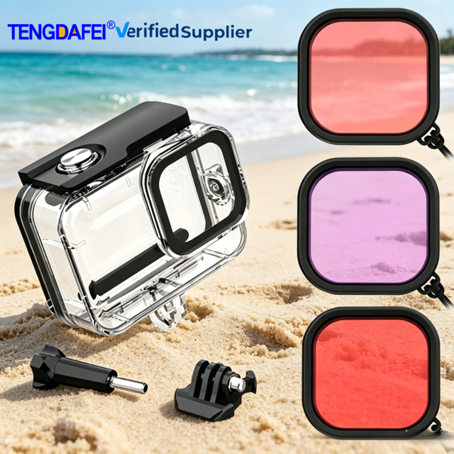 In Stock Underwater Shooting Dive Case Kit With Three Color Filters Compatible With GoPro13 Action Camera Waterproof Housing
