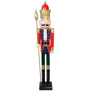 Décoration de fête d'activités de Noël en intérieur et en extérieur, statue géante de Noël de 120 cm, décoration de soldat <span class=keywords><strong>casse</strong></span>-<span class=keywords><strong>noisette</strong></span> en bois - Product Image 6