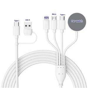 Cáp sạc nhanh 4 trong 1 nhỏ gọn & thân thiện với du lịch với đế sạc đồng hồ từ tính cho IOS & máy tính - Product Image 2