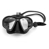 Monture de caméra Lunettes de chasse sous-marine à faible volume Masque de plongée gratuit Ensemble de tuba avec étui Eva