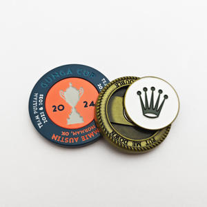 Offre Spéciale : Fournisseur d'<span class=keywords><strong>or</strong></span> en gros pour la personnalisation de logos gravés sur des jetons de poker en céramique épaissie et des marqueurs de balle de golf à graver - Product Image 1